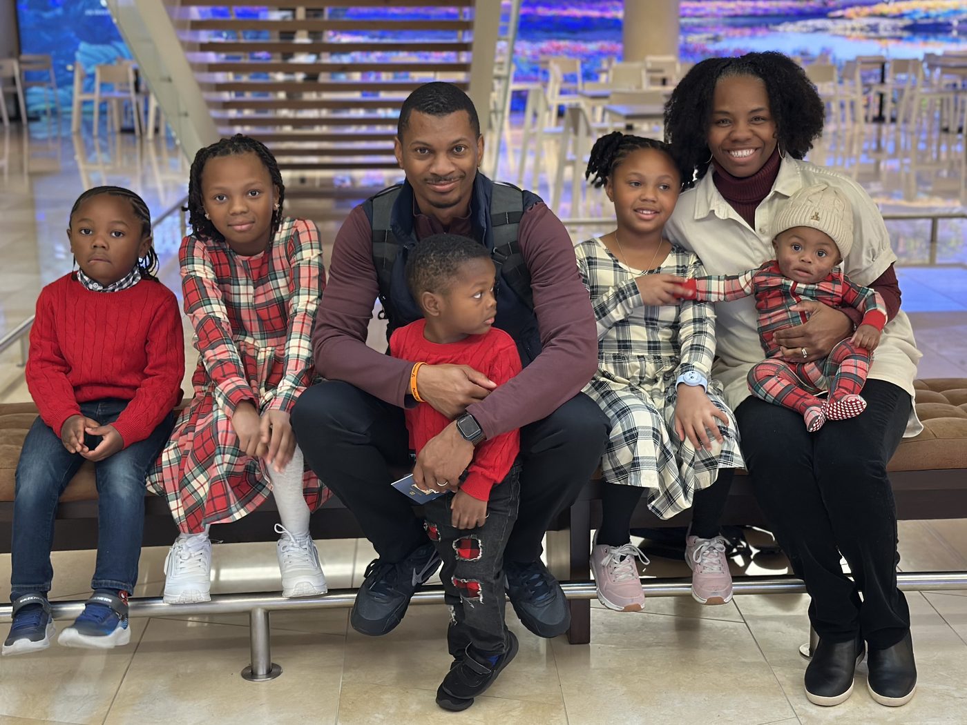 The Shine family: Jason and Kendra with their five children